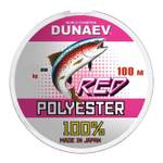 Леска Dunaev Polyester RED 0.104мм 100м