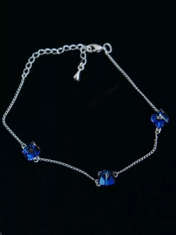 Браслет Миражи с синими кристаллами-хамелеонами Swarovski