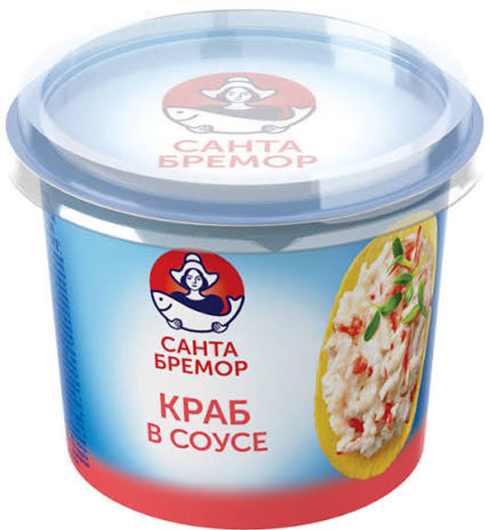Паста с крабовым мясом Санта Бремор Снежный краб в Сливочном соусе 150гр