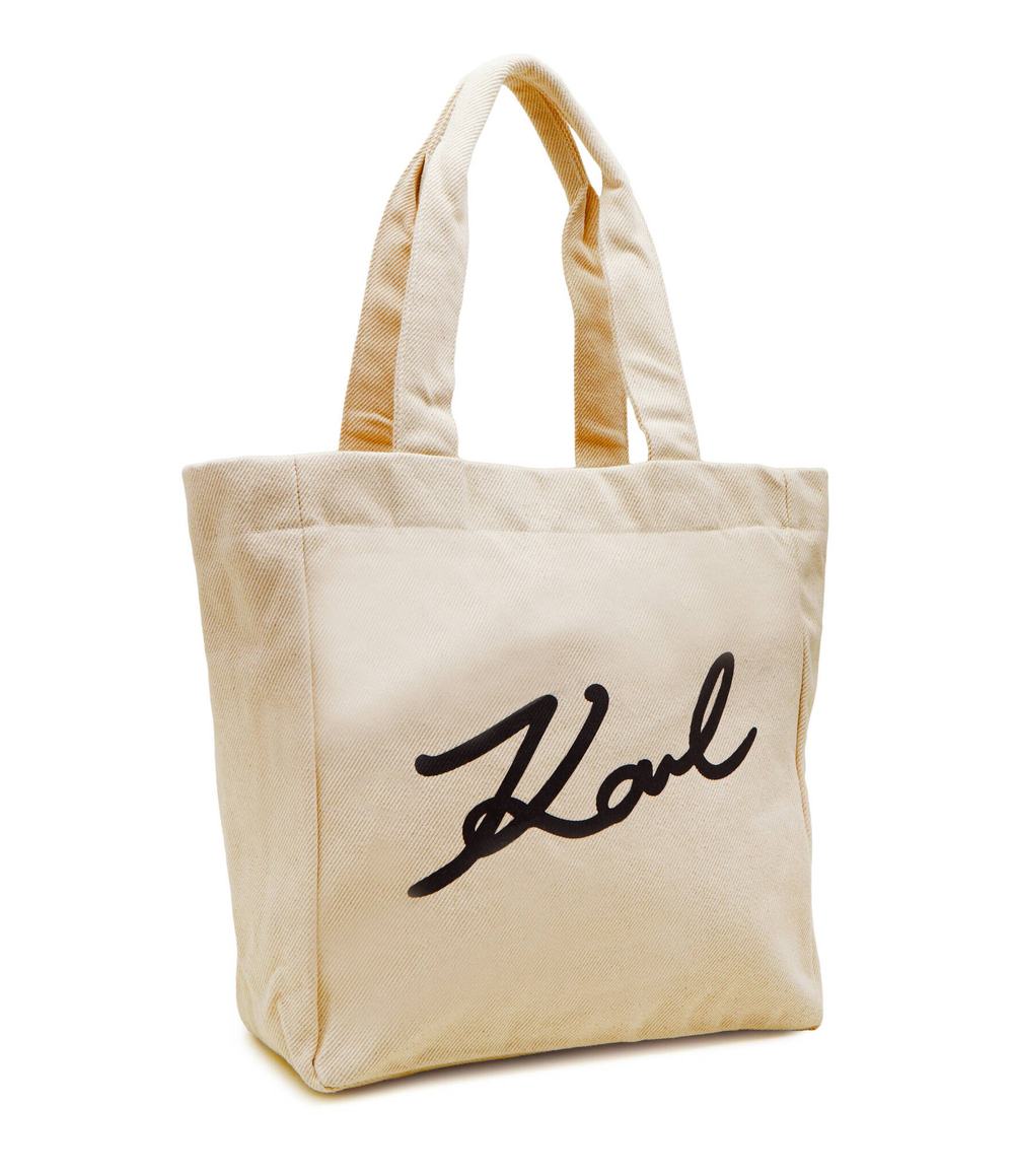 Сумка-шопер signature canvas Karl Lagerfeld - кремовый(240W3884)