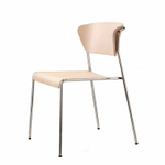 Стул деревянный Scab Design Lisa Wood, хром, беленый бук