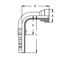 Фитинг DN 25 SFS CAT 1 47.6 (90) CS (удлинен. К=150)