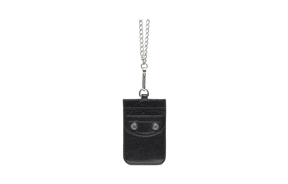 Balenciaga Le Cagole Fine Grained Sheepskin Shoulder Bag, Crossbody Bag, Card Holder Women"s Black