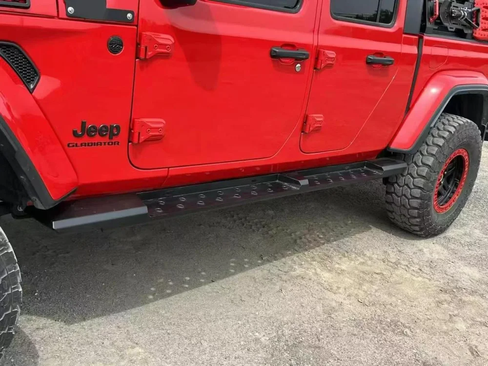 Силовые пороги для Jeep Gladiator 2020+ Джип Гладиатор обвес походный стальные пороги