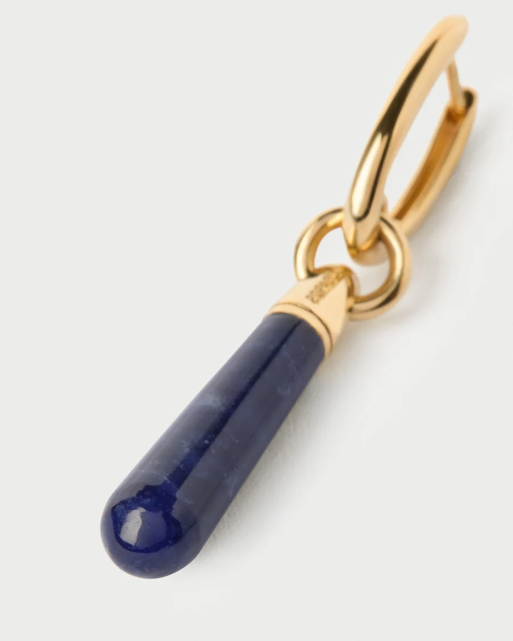 Одиночная серьга Sodalite Large Jupiter серебро 925 пробы покрытое золотом