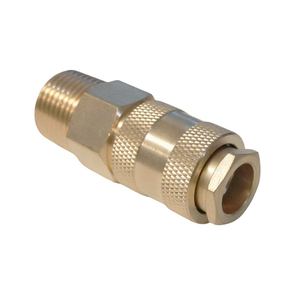 WDK-40SMB Быстроразъемное соединение пневматическое с внешней резьбой 1/2" BSPT, латунь