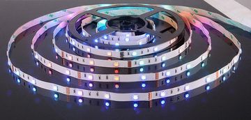 Светодиодная лента 5050 12V 30Led 7.2W IP20 [белая подложка] мультиколор (блистер 5м) Elektrostandard