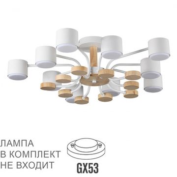Потолочный светильник 10*GX53 8196/10C белый Rondo Lumion