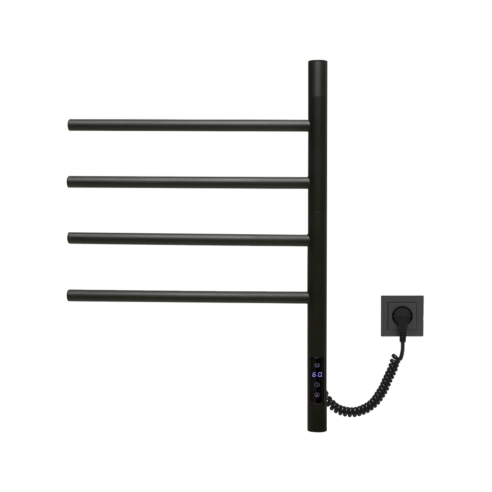 Полотенцесушитель электрический Vincea VTD-1S1CBE 43x60, черный, таймер