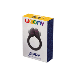 Эрекционное кольцо Zippy Vibrating Ring With Bullet Black 33669AL