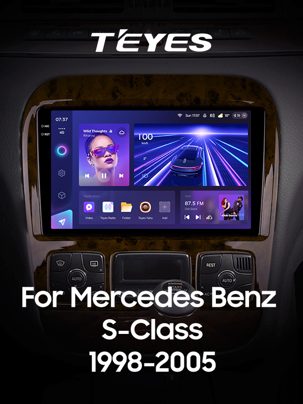 Teyes CC3 2K 9"для Mercedes Benz S-Class 1998-2005