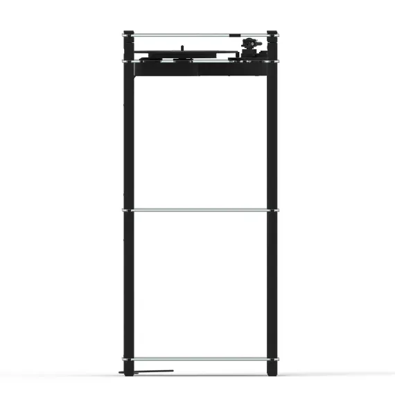 Transparent Transparent Turntable Stand Black