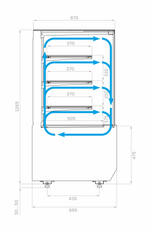 Кондитерская витрина Carboma KC70 VM 0,9-1 LIGHT (версия 2.0) (9005-0109) (Cube 2)