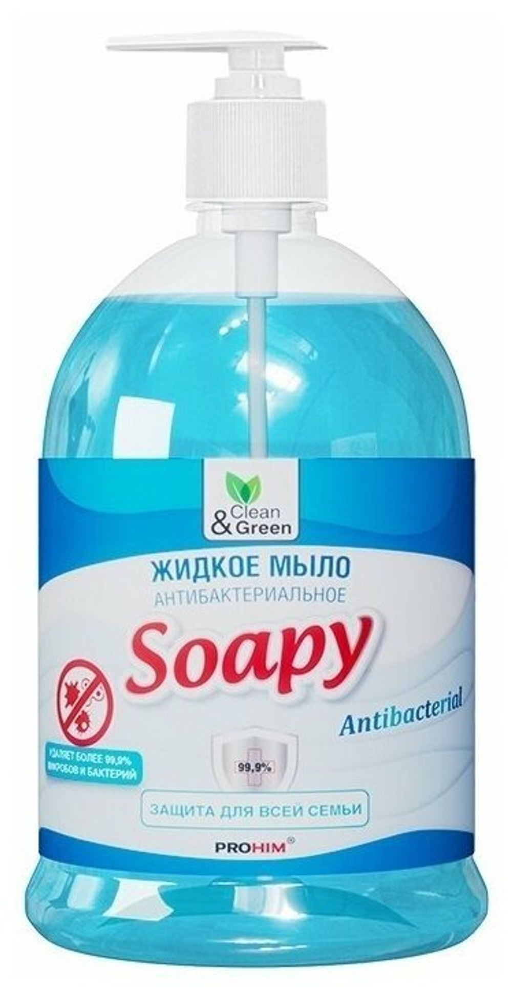 ЖИДКОЕ МЫЛО SOAPY АНТИБАКТЕРИАЛЬНОЕ С ДОЗАТОРОМ 1000 МЛ