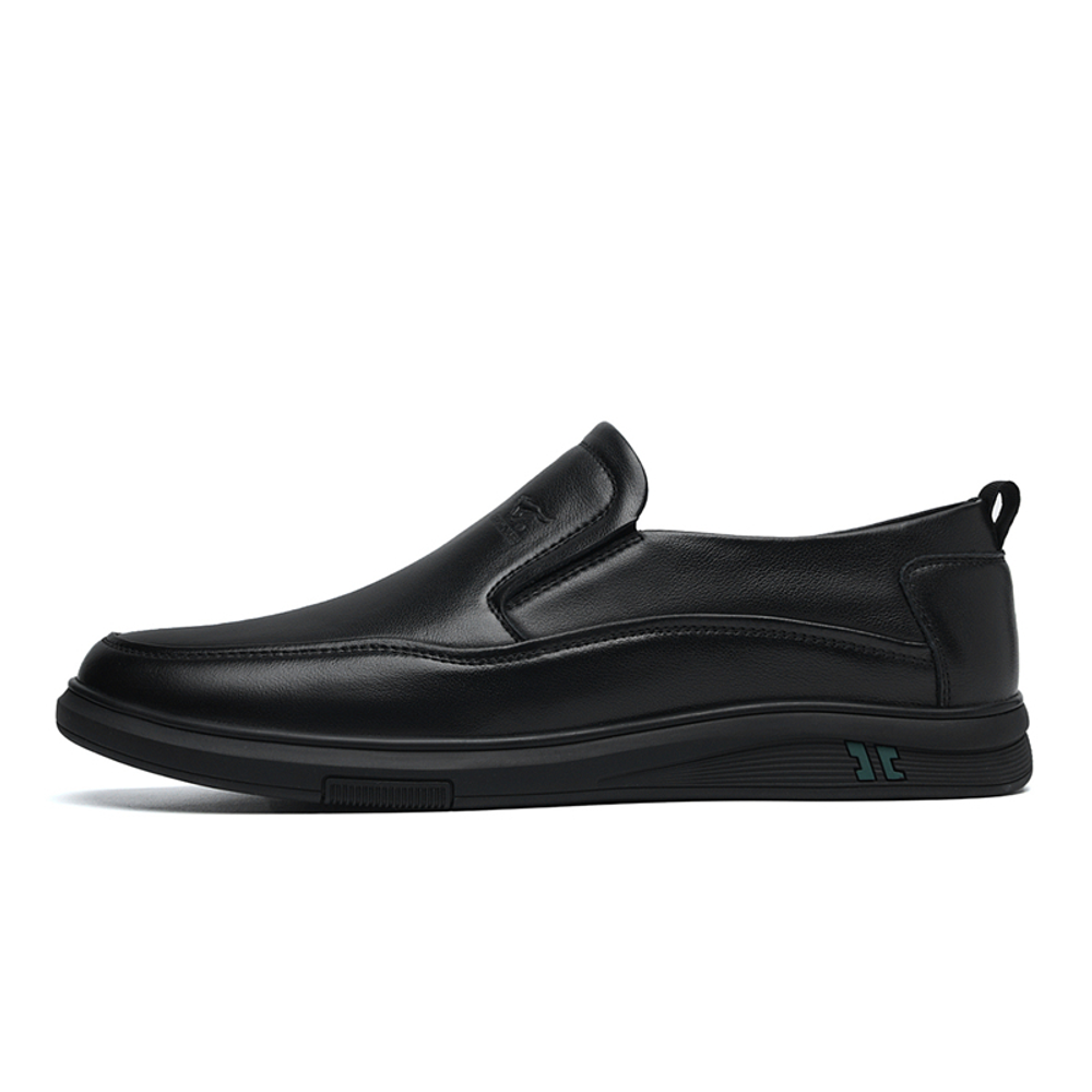 SEPTWOLVES Top Grain Cow Leather Casual Leather Shoes Men"s Black