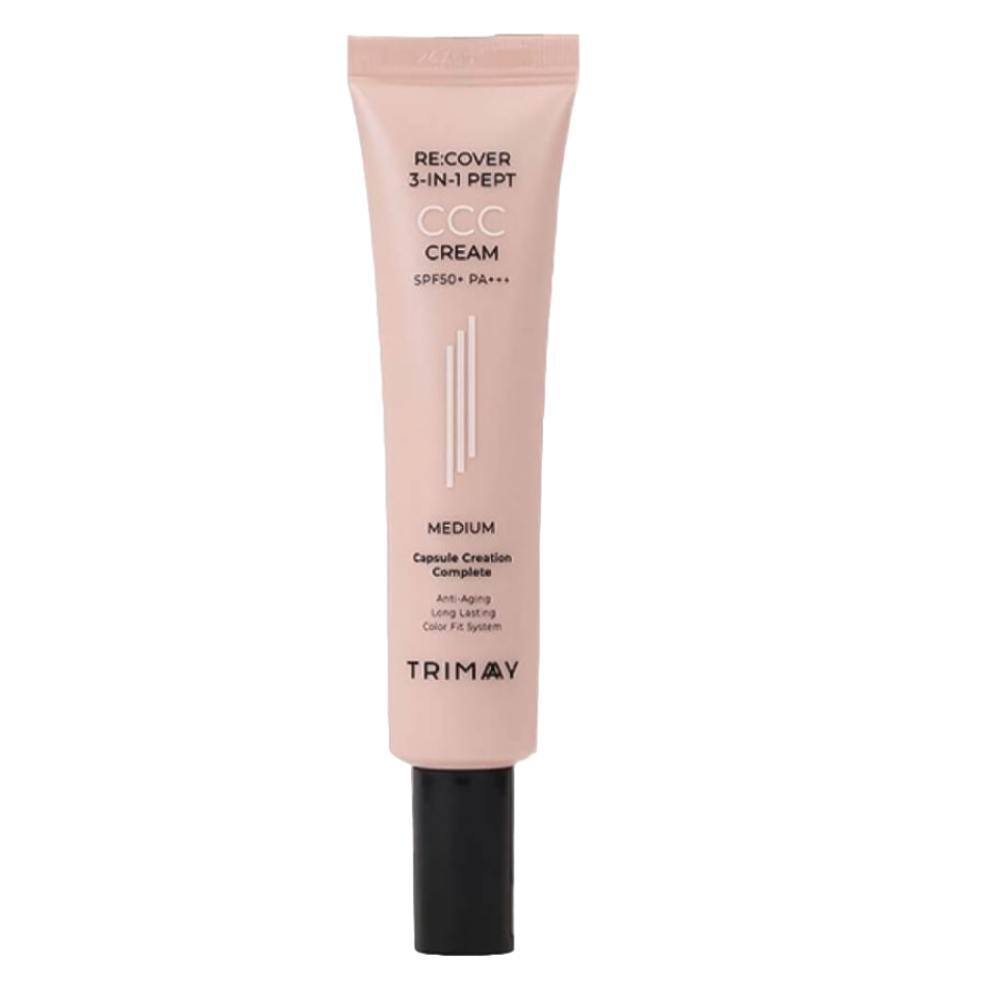 Многофункциональный тональный крем с пептидами Trimay Re:cover 3-in-1 Pept CCC Cream SPF50+ PA+++ Medium