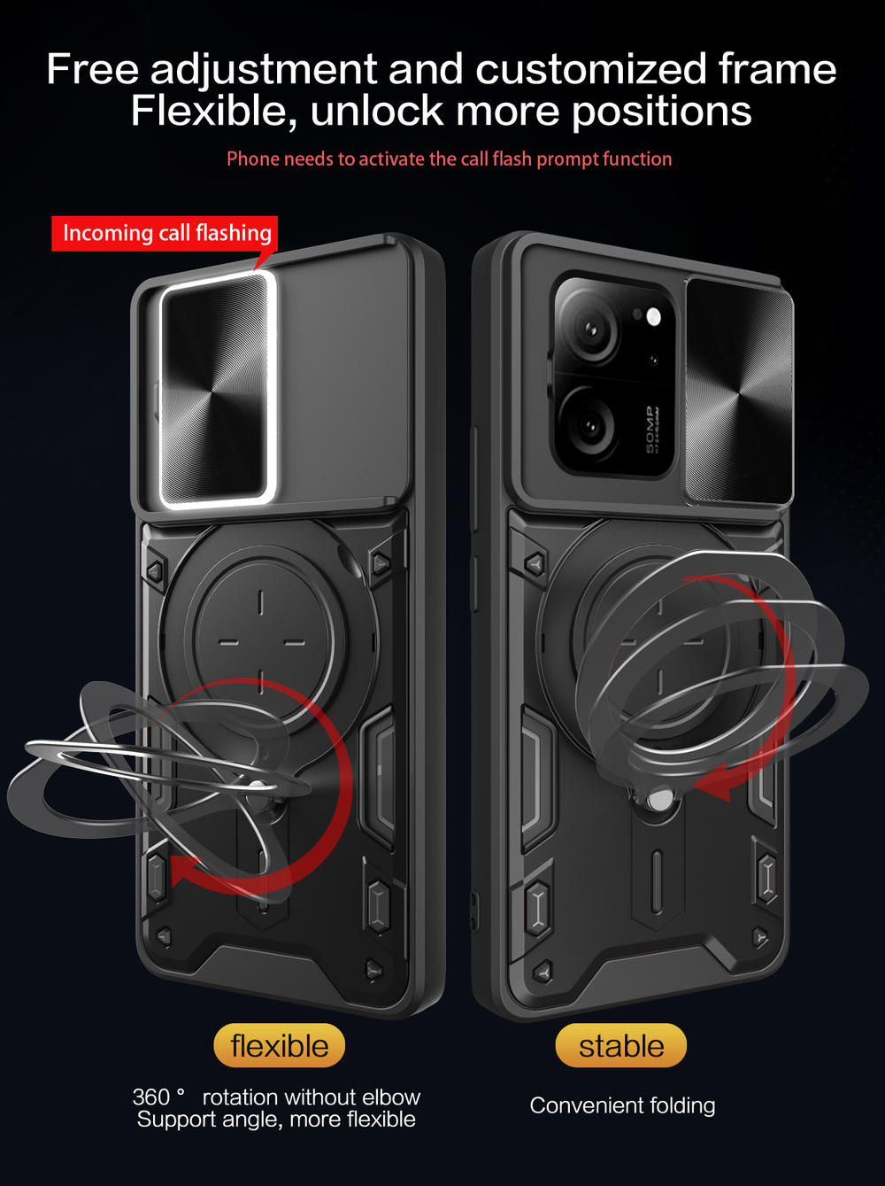 Чехол с кольцом Big Ring Case для Xiaomi 13T (Pro)