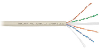 Кабель витая пара U/UTP 6a кат. 4 пары NikoMax NMC 4155L-IY