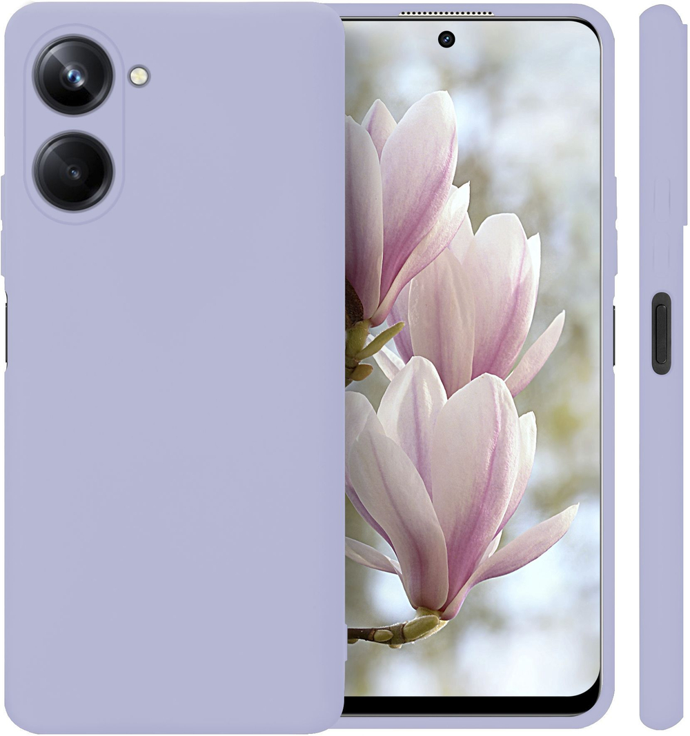 Мягкий Soft Touch чехол из силикона для REALME 10 PRO (не PLUS !) с бархатной подкладкой