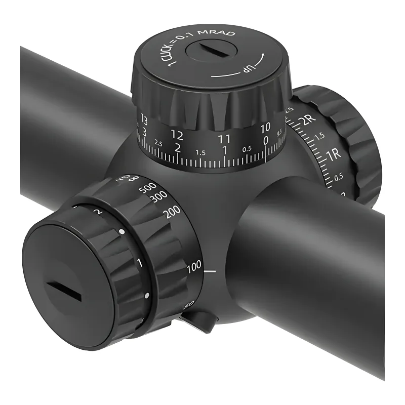 Прицел Vector Optics Tauron (Taurus) ED 5-40x56 FFP, SF, VTA-8 (MIL) - крупный план барабанчиков ввода поправок