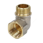Угольник латунь никель реборда Ду 25 (1") ВР/НР 9006 ГОСТ 32585-2013 Aquasfera 9006-03