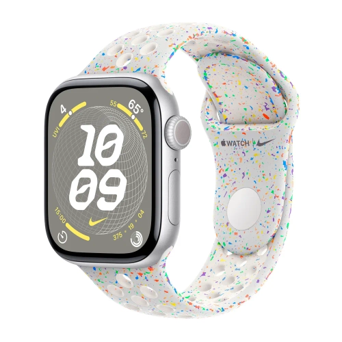Умные часы Apple Watch Series 10 GPS, 42mm, Silver Aluminium Case with Nike Sport Band M/L, Pure Platinum (Серебристый)