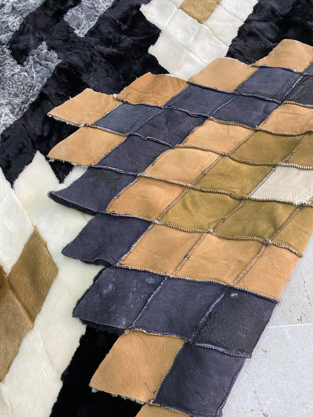 Покрывало меховое ковер из шкуры овчины
