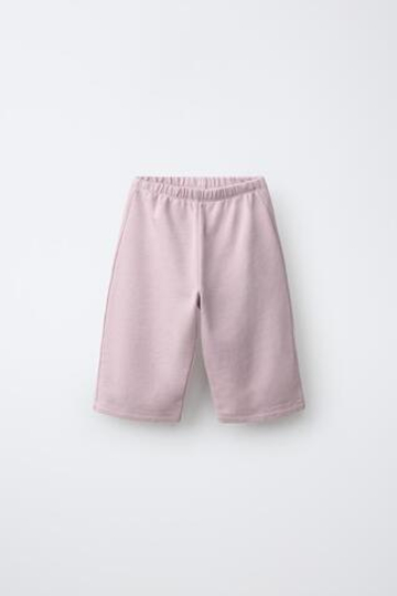 ZARA ХЛОПКОВЫЕ БРЮКИ С КАРМАНОМ, БЛЕДНО-ЛИЛОВЫЙ