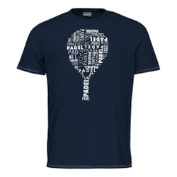 Мужское теннисное поло HEAD Padel Typo T-Shirt Men - Blue, White