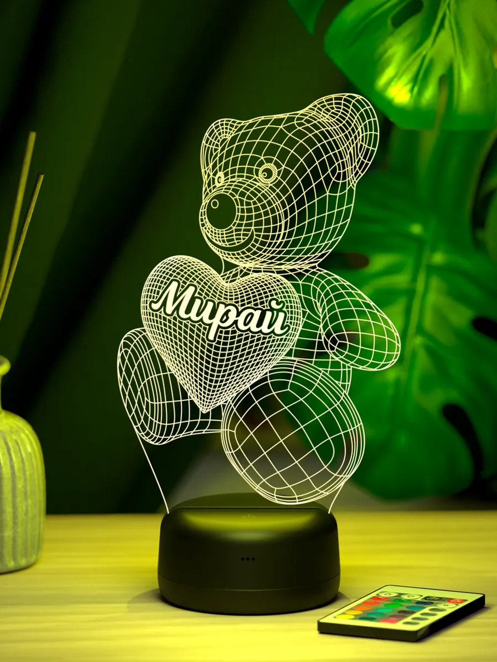 Ночник "Мишка с именем Мирай" - подарок девушке