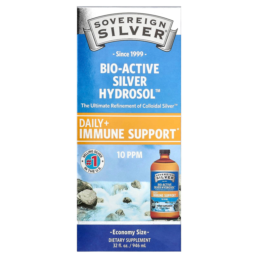 Sovereign Silver, Bio-Active Silver Hydrosol™, серебро, 946 мл (32 жидк. унции)