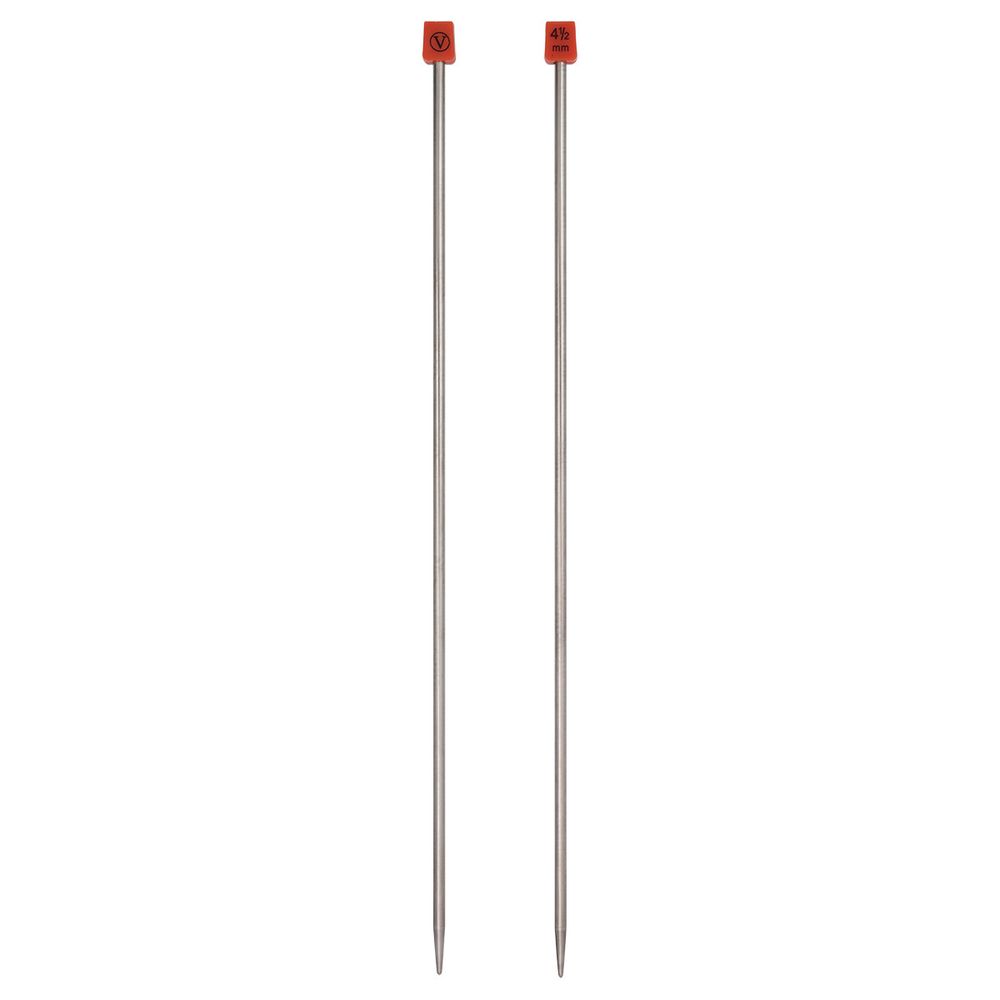 Спицы прямые металл ⌀4.5 мм, 35 см, 2 шт, никель, Visantia VTS-2