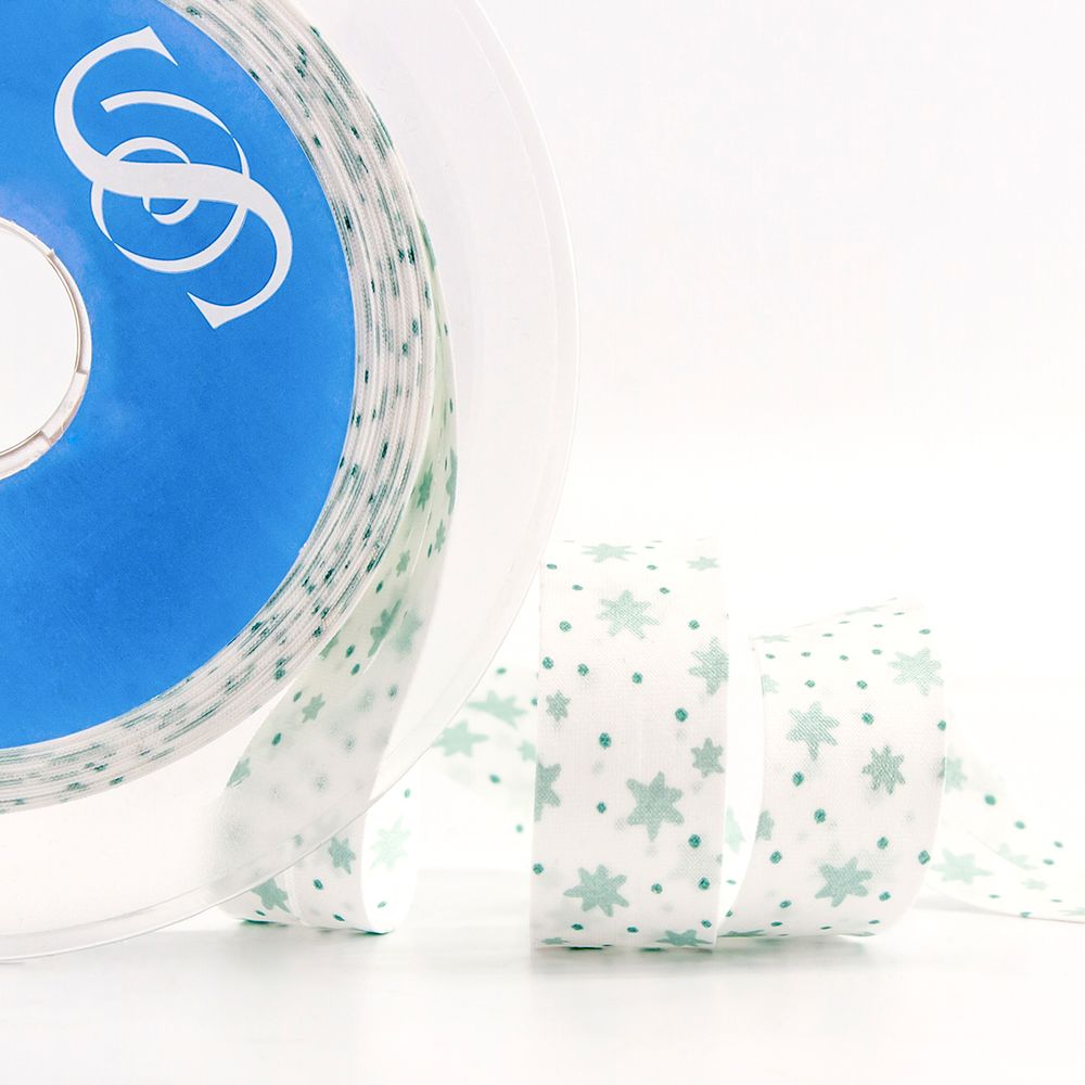 Косая бейка с рисунком 20 мм / 20 метров, диз.6594 03, Safisa (Spiral)