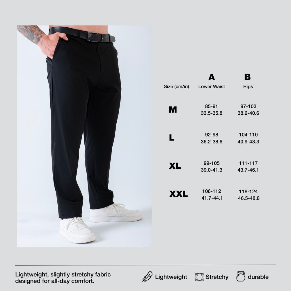 Брюки Mike x NEBBIA Tapered Fit Black Trousers 155