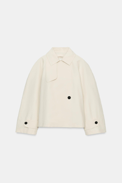 ZARA КОРОТКИЙ ТРЕНЧ — ZW COLLECTION, КОСТЯНОЙ