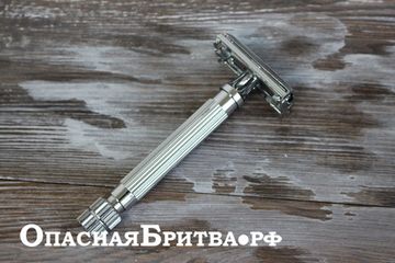 Т-образная бритва (станок) Erbe, цвет хром, ручка хром