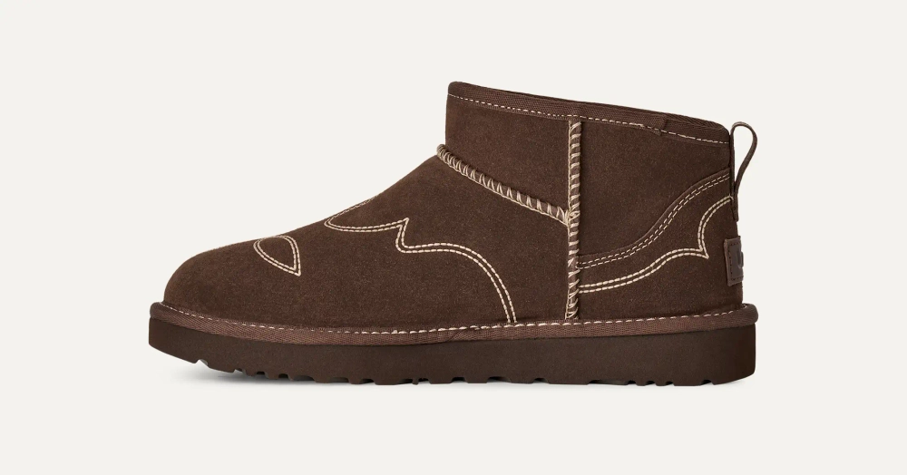 UGG Угги Western Classic Ultra Mini, темно-каштановый