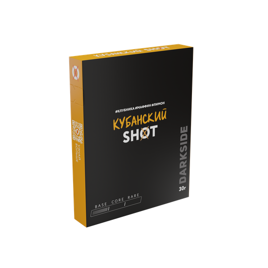 Табак для кальяна DARKSIDE SHOT 30г Кубанский (Клубника Маффин Лимон)