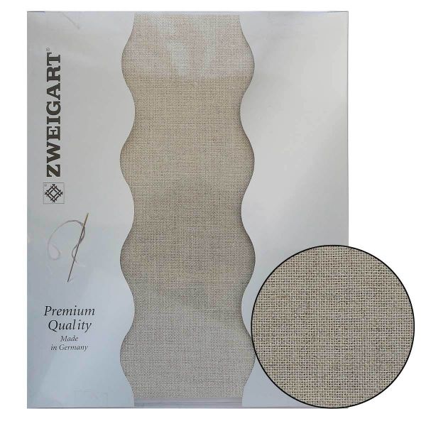 Канва Zweigart Belfast 32 ct, 50х70 см, натуральный лен светлый
