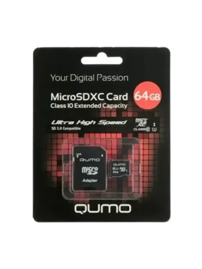 Карта памяти QM64GMICSDXC10U1 microSDXC 64 ГБ
