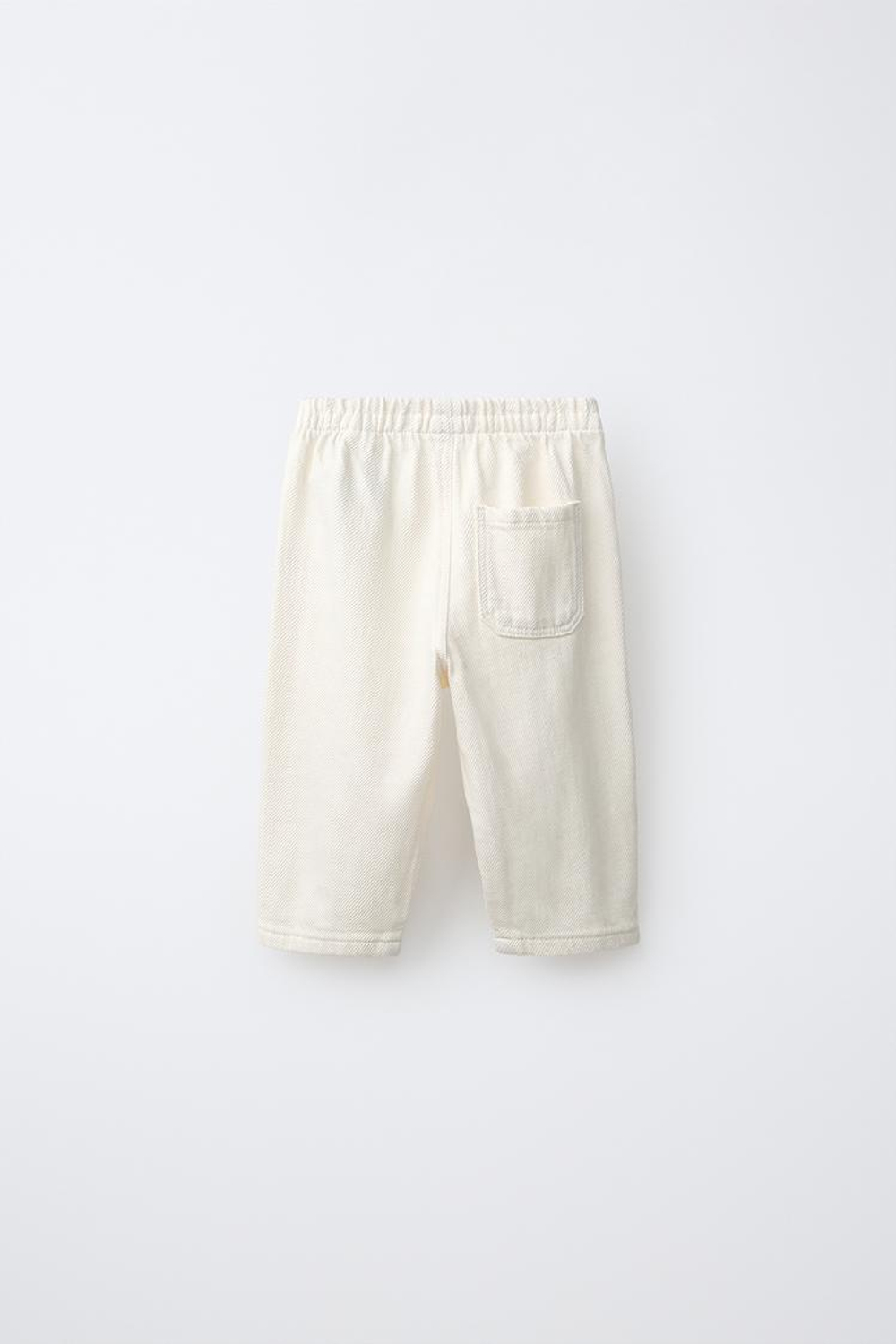 ZARA БРЮКИ BAGGY ИЗ ТВИЛА, ЭКРЮ