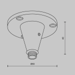 Фиксатор для накладного монтажа системы Shelf, CA026BS-B. TM Maytoni