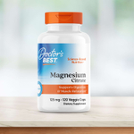 Doctor's Best, цитрат магния, 125 мг, 120 растительных капсул