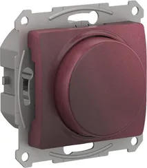 Светорегулятор поворотно-нажимной, LED, RC, 315 Вт Systeme Electric Glossa Баклажановый GSL001130