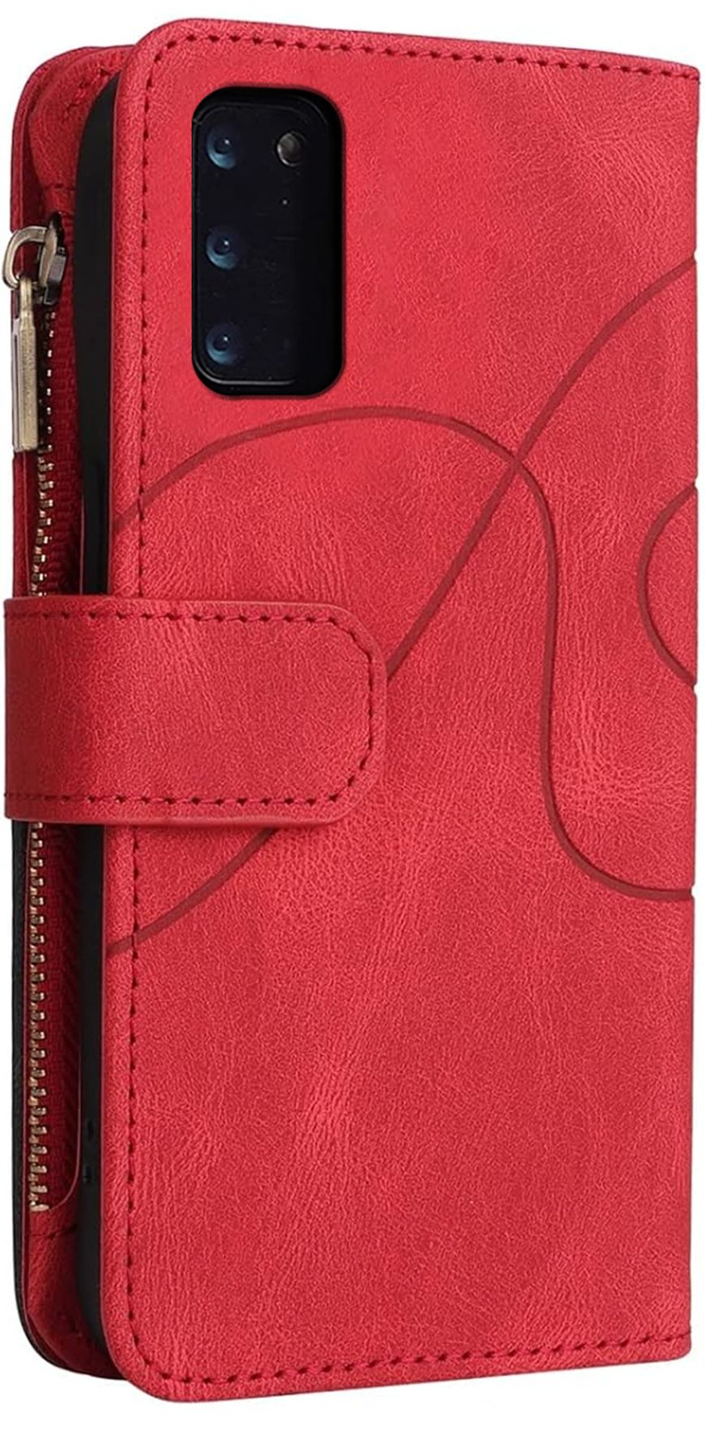 Дизайнерский чехол-книжка из кожи для SAMSUNG GALAXY S20 FE с кошельком, 5 слотами для карт и подставкой