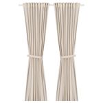 Комплект штор IKEA LENDA (ЛЕНДА), Бежевый, 140x250 см, 2 шт
