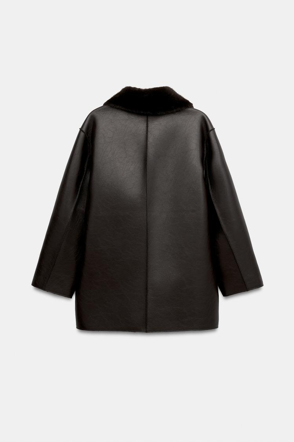 ZARA ДВУСТОРОННЕЕ ПАЛЬТО, КОРИЧНЕВЫЙ