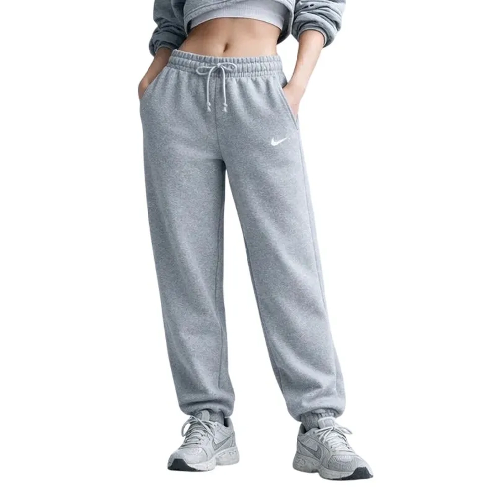 Женские теннисные брюки Nike Sportswear Phoenix Fleece - dark grey heather/sail