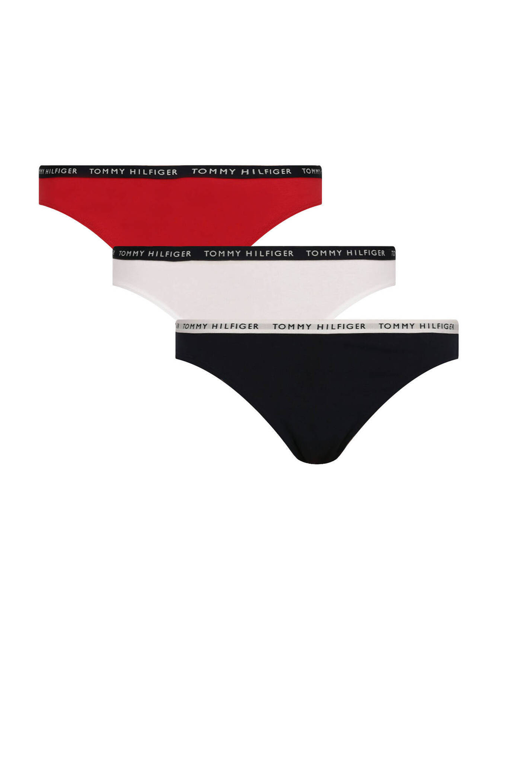трусики 3 пары Tommy Hilfiger - красный(UW0UW02828)