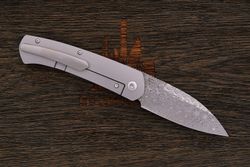 Нож складной Artisan 1839G-DCF Centauri, клинок 88мм, дамаск нержавеющий, рукоять карбон/титан